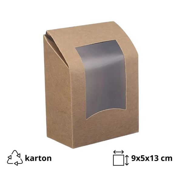 Posuda za wrap/tortilje s folijom 90x50x120 mm kraft 50 kom