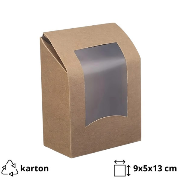 Posuda za wrap/tortilje s folijom 90x50x120 mm kraft 50 kom