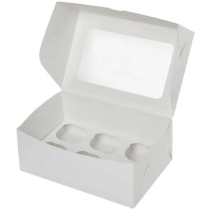 Kutija za 9 cupcakesa sa prozorom 250x170x100 mm bijela