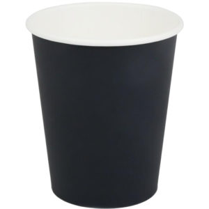 Čaša papirnata 200 (250) ml d=80 mm 1-slojna crna SUP (50 kom/pak)