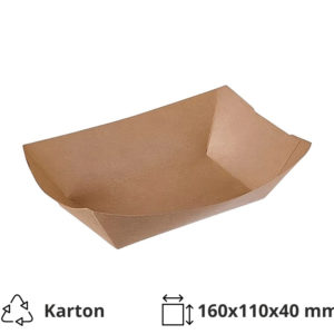 Papirnata plitica 160х110х40 mm kraft 350 kom