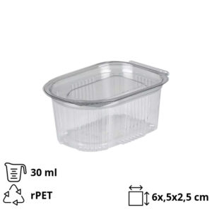 Posuda za umake sa poklopcem rPET 30 ml prozirna [500 kom/pak]