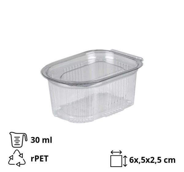 Posuda za umake sa poklopcem rPET 30 ml prozirna [500 kom/pak]