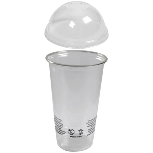 Čaša PET za poklopcem 500 ml d=95 mm prozirna tvrde, 50 kom (komplet)