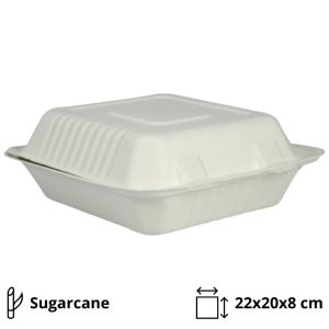 Embalaža BIO 22х20х8 cm sladkorni trs [200 kom/pak]