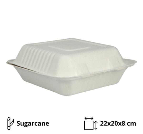 Embalaža BIO 22х20х8 cm sladkorni trs [200 kom/pak]