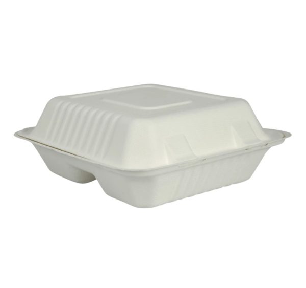 Embalaža BIO 22х20х8 cm 3-delna,  50kos/pak  sladkorni trs [200 kom/pak]