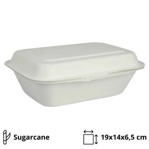 Embalaža BIO 19х14х6,5 cm, sladkorni trs [50 kom/pak]