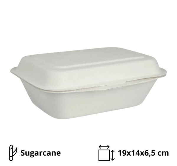 Embalaža BIO 19х14х6,5 cm, sladkorni trs [50 kom/pak]