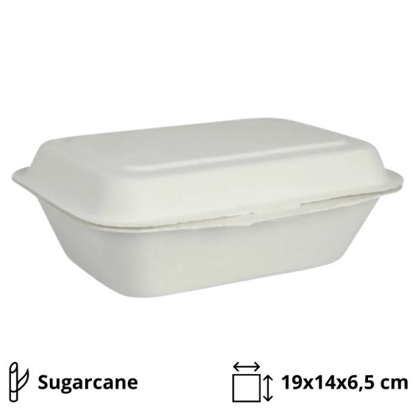 Embalaža BIO 19х14х6,5 cm, sladkorni trs [50 kom/pak]