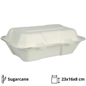 Embalaža BIO 23х16х8 cm, sladkorni trs [50 kom/pak]