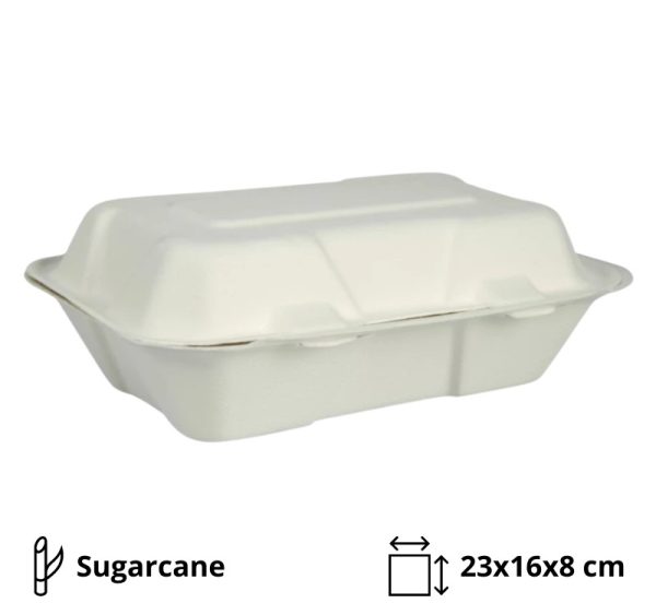 Embalaža BIO 23х16х8 cm, sladkorni trs [50 kom/pak]