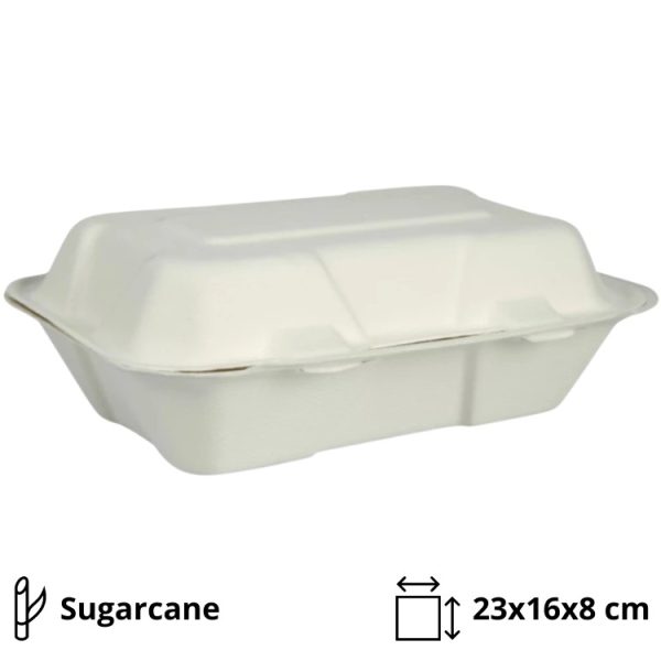 Embalaža BIO 23х16х8 cm, sladkorni trs [50 kom/pak]