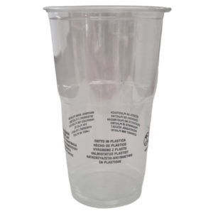 Čaša rPet 300 ml prozirna tvrde  d=78 mm (50 kom/pak)