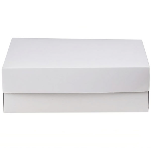 Kutija s poklopcem za desert od 25x25x8 cm WHITE (inner metalised PET) (14 kom/pak)