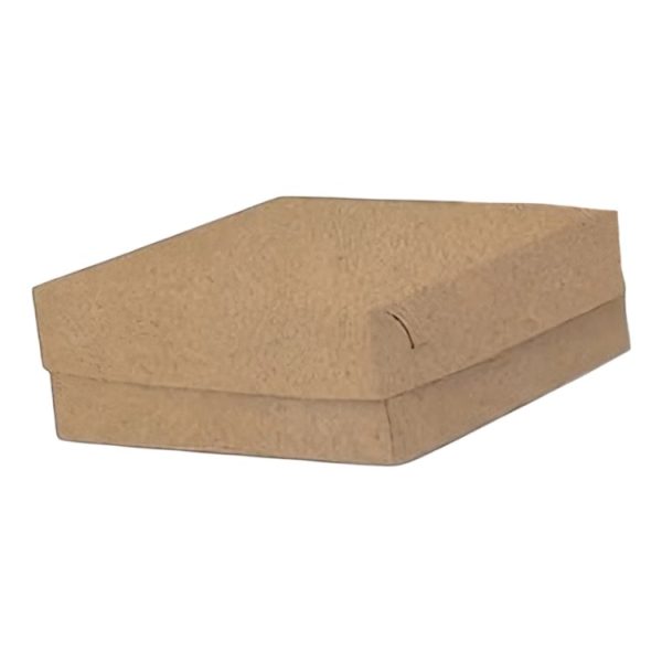 Kutija s poklopcem za desert 22×21,5×8 cm KRAFT (unutarnja metalizirana PET) [18 kom/pak]