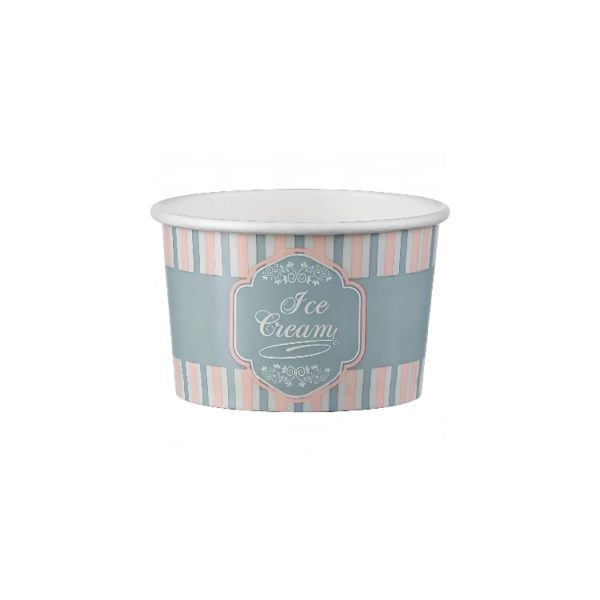 Papirnata skodelica120 ml (4oz) ICE CREAM design d=7,7cm, h=4,8cm [50 kom/pak]