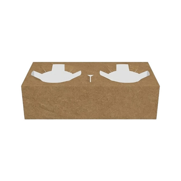 Držač za 2 čaše 19x10x4.5 cm kraft 50 kom