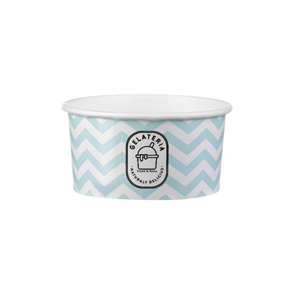 Papirnata skodelica150 ml (5oz) d=85 mm, h=44 mm ZIG ZAG aquamarine 50 kom