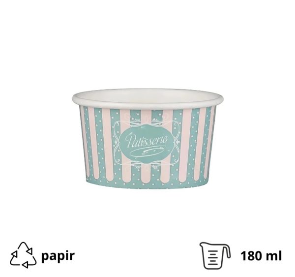 Papirnata skodelica 180 ml (6oz) d=88 mm, h=54 mm ICE CREAM design 50 kom