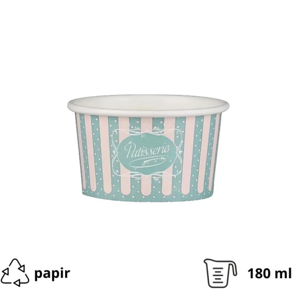 Papirnata skodelica 180 ml (6oz) d=88 mm, h=54 mm ICE CREAM design 50 kom