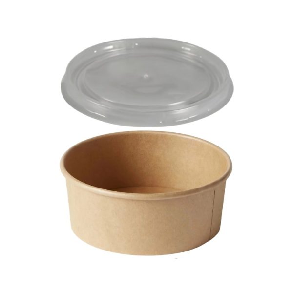 Papirnata posuda za poklopcem 750 (850) ml d=145 mm h=70 mm, kraft, 50 kom (komplet)