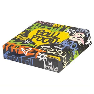 Papirnata posuda Waffle Box 20x20x5cm (inner metalised Pet) Soul