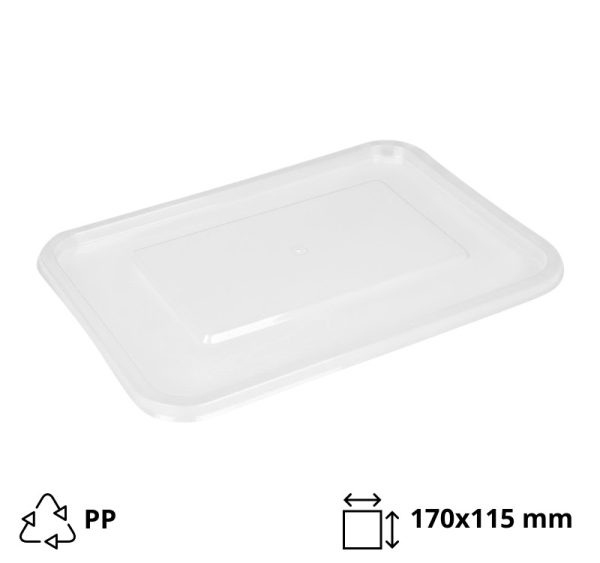Poklopac PP 170×115 mm proziran (500,650,750,1000ml) [50 kom/pak]