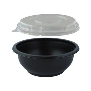 Posuda za juhu za poklopcem PP 500 ml d=145 mm h=60 mm, crna. 50 kom (komplet)