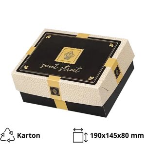 Kutija s poklopcem za desert 19×14.5×8 cm Sweet Street [11 kom/pak]