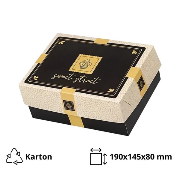 Kutija s poklopcem za desert 19×14.5×8 cm Sweet Street [11 kom/pak]