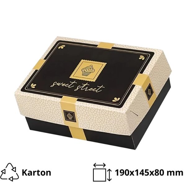 Kutija s poklopcem za desert 19×14.5×8 cm Sweet Street [11 kom/pak]