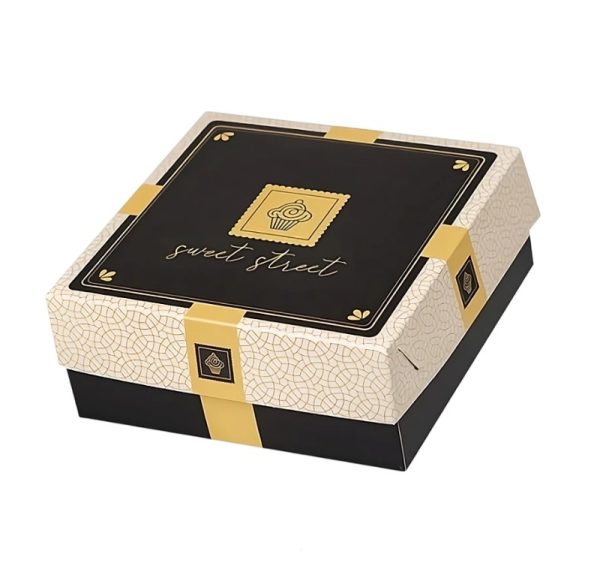 Kutija s poklopcem za desert 19x19x8 cm Sweet Street [15 kom/pak]