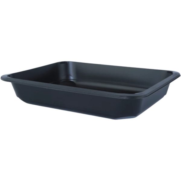 Posuda PP 1600 ml 227х178х40 mm crna, bez poklopca [50 kom/pak]