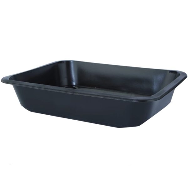 Posuda PP 2000 ml 227х178х50 mm crna, bez poklopca [50 kom/pak]