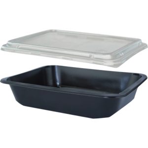 Posuda za poklopcem PP 227х178х50mm, crna, 50 kom (komplet)