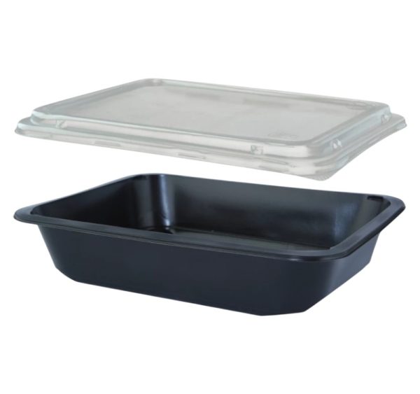 Posuda za poklopcem PP 227х178х50mm, crna, 50 kom (komplet)