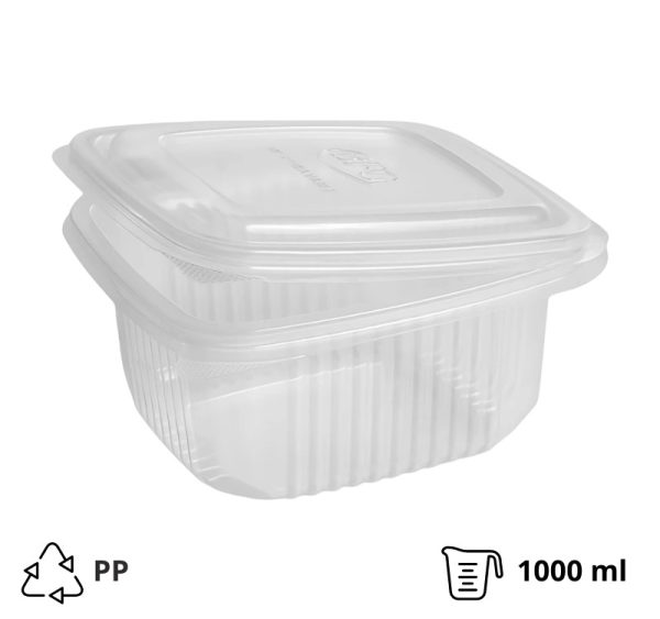 Posuda za poklopcem РР 1000ml 170х163x70mm prozirna [50 kom/pak]