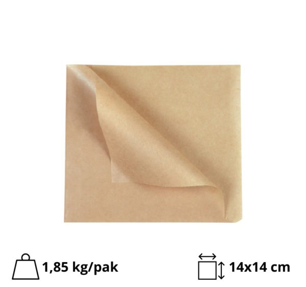 Vrećica za hamburgere 140×140 mm kraft 1000 kom/pak