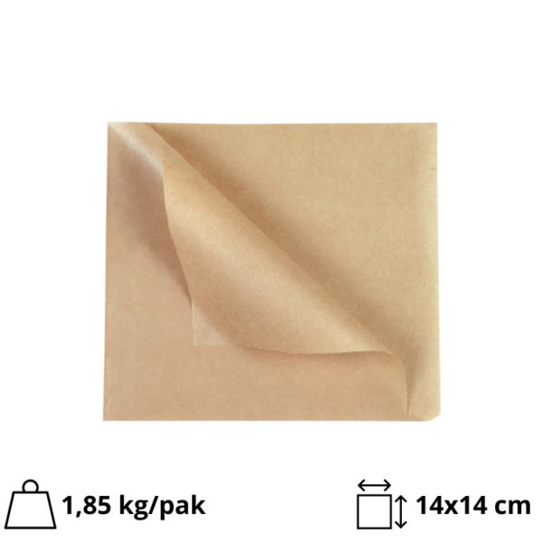 Vrećica za hamburgere 140×140 mm kraft 1000 kom/pak