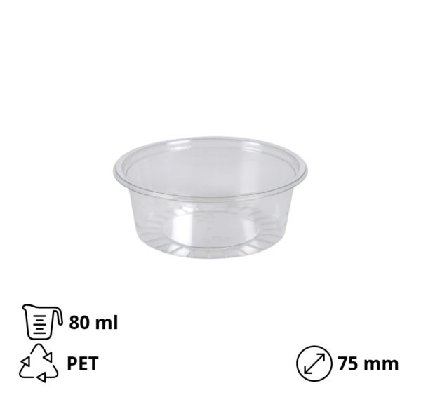 Posuda za umake, bez poklopca PET 80 ml [100 kom/pak]
