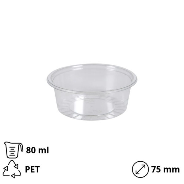 Posuda za umake, bez poklopca PET 80 ml [100 kom/pak]