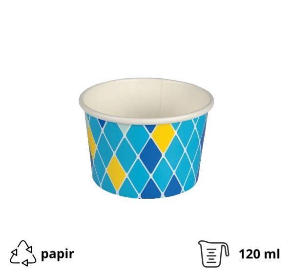 Papirna zdjela od 120 ml za sladoled, plava [500 kom/pak]