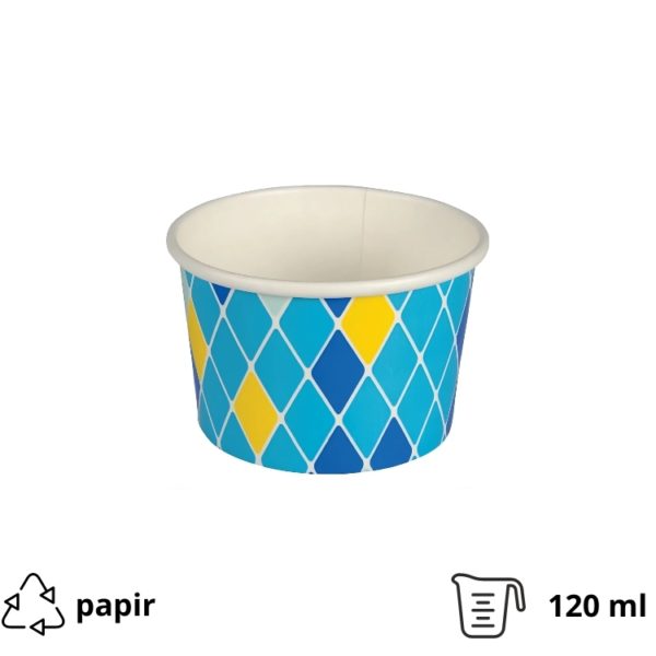 Papirna zdjela od 120 ml za sladoled, plava [500 kom/pak]