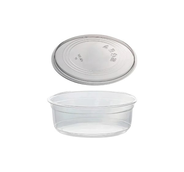 Posuda PET za poklopcem 250ml DELI d=117mm, h=45mm prozorna, 50 kom (komplet)