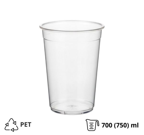 Posuda 700 (750) ml DELI d=117mm, h=108mm prozorna, bez poklopca [50 kom/pak]