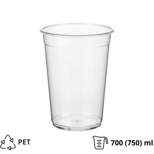 Posuda 700 (750) ml DELI d=117mm, h=108mm prozorna, bez poklopca [50 kom/pak]