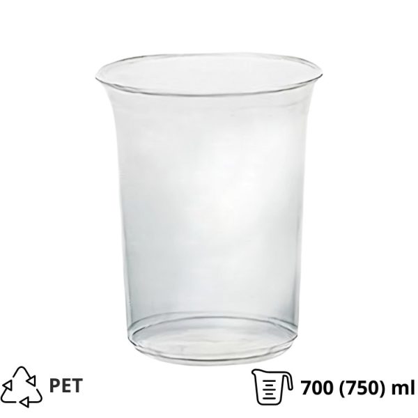 Posuda 700 (750) ml DELI d=117mm, h=108mm prozorna, bez poklopca [50 kom/pak]