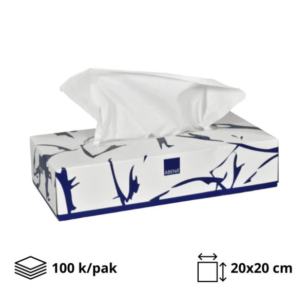 Papirnate maramice u kutiji 2-slojne 2 sl 20×20 cm bijeli 100 kom/pak