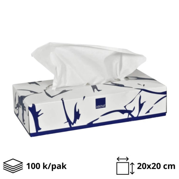 Papirnate maramice u kutiji 2-slojne 2 sl 20×20 cm bijeli 100 kom/pak